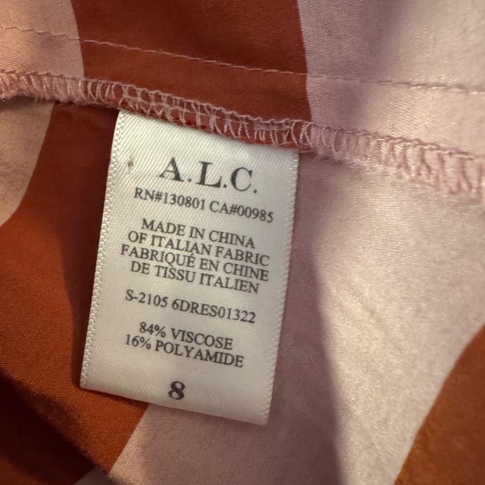 A.L.C. Laurel Maxi Dress in Rust & Lavender Stripe - Picture 6 of 10